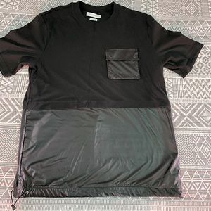 Urban Outfitters faux leather pocket tee, size s